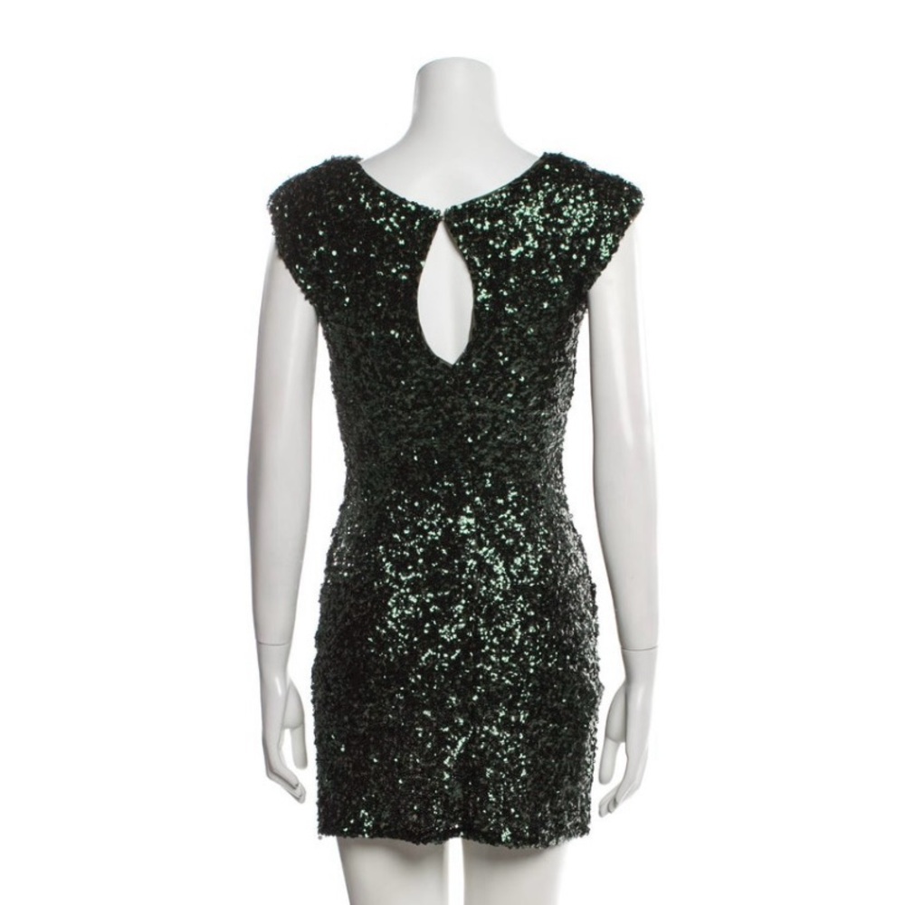 Alice + Olivia Sparkling Green Mini Dress - Picture 3 of 6
